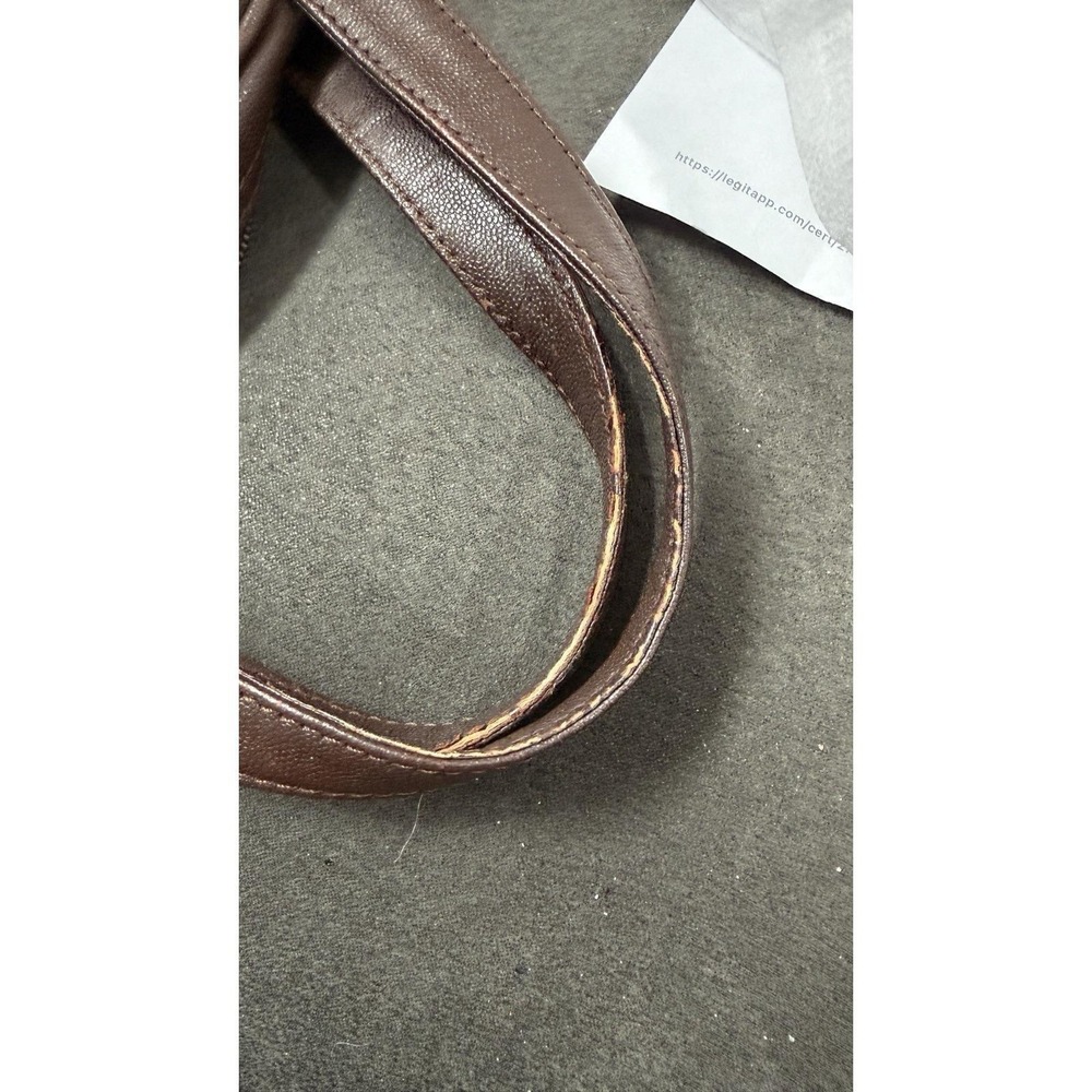 Vintage BURBERRY Hand bag Brown Leather & Suede Authentic Purse With COA - Picture 9 of 13